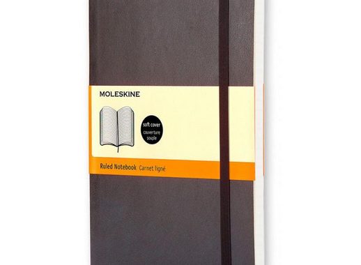 Блокнот Moleskine Classic Soft Large A5 96 листов черный в линейку на сшивке (130x210мм)